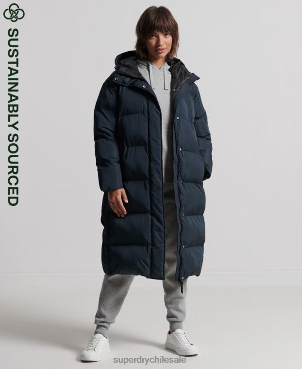 mujer Superdry Armada abrigo largo de edredón 2R68Z3827
