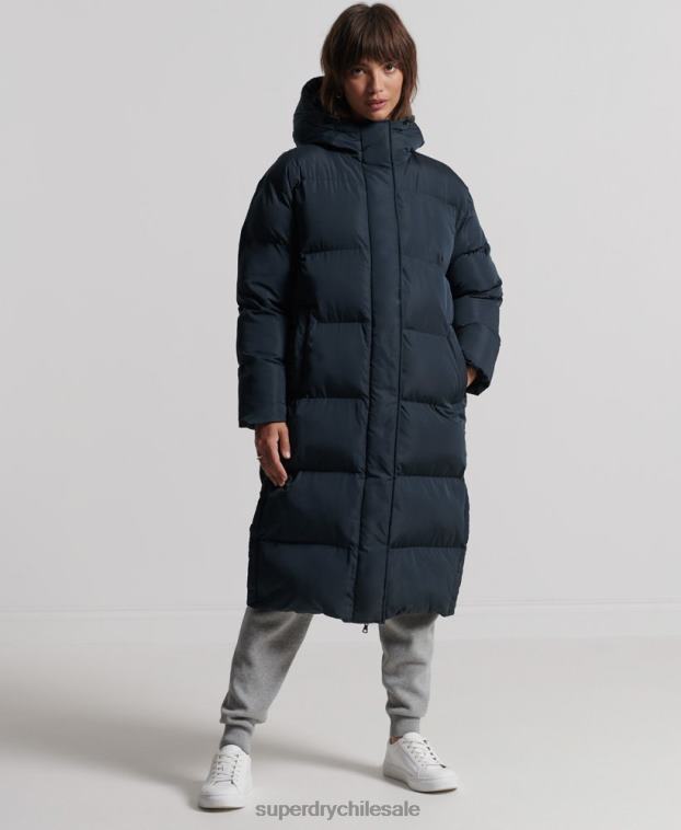 mujer Superdry Armada abrigo largo de edredón 2R68Z3827