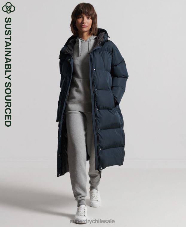 mujer Superdry Armada abrigo largo de edredón 2R68Z3827