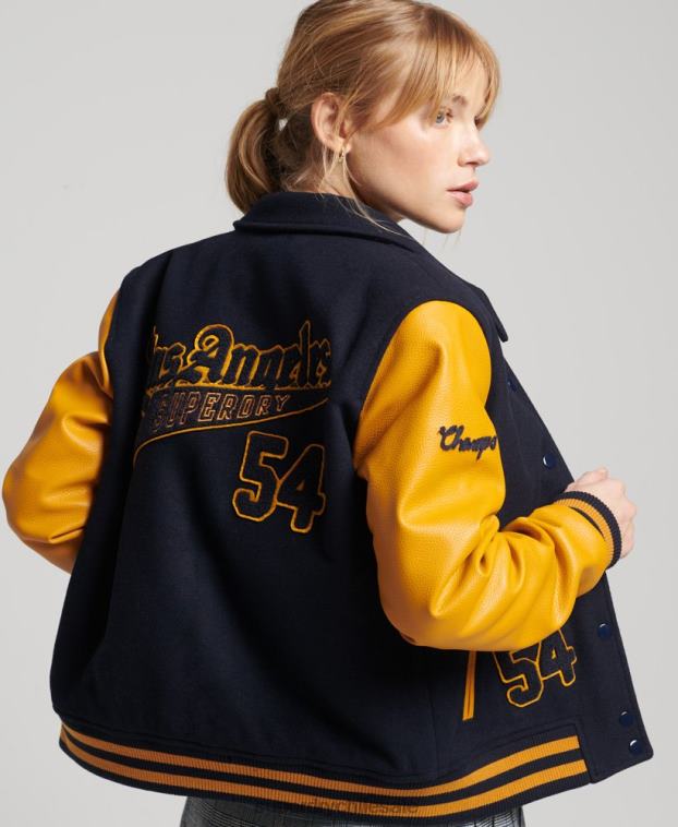 mujer Superdry Armada bomber universitario mixto vintage 2R68Z5553