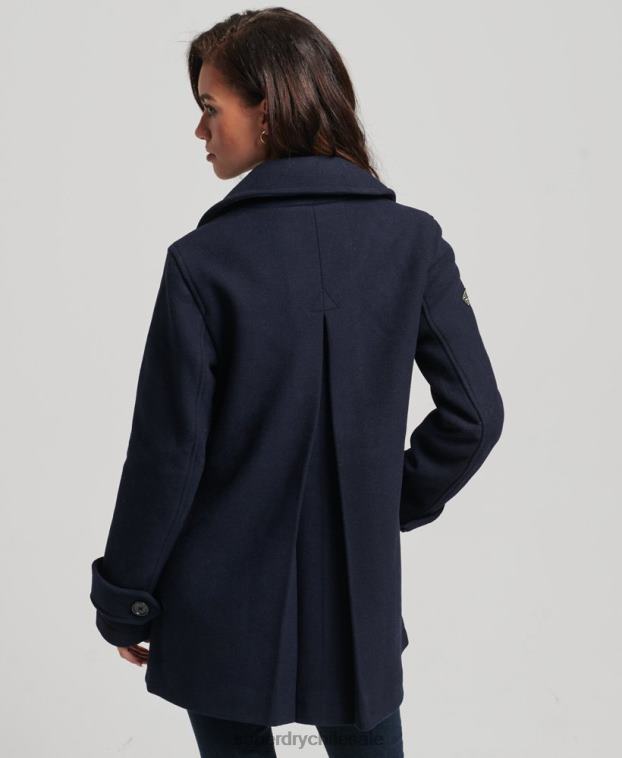 mujer Superdry Armada chaquetón de lana con doble botonadura 2R68Z3619