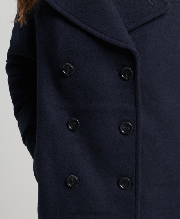 mujer Superdry Armada chaquetón de lana con doble botonadura 2R68Z3619