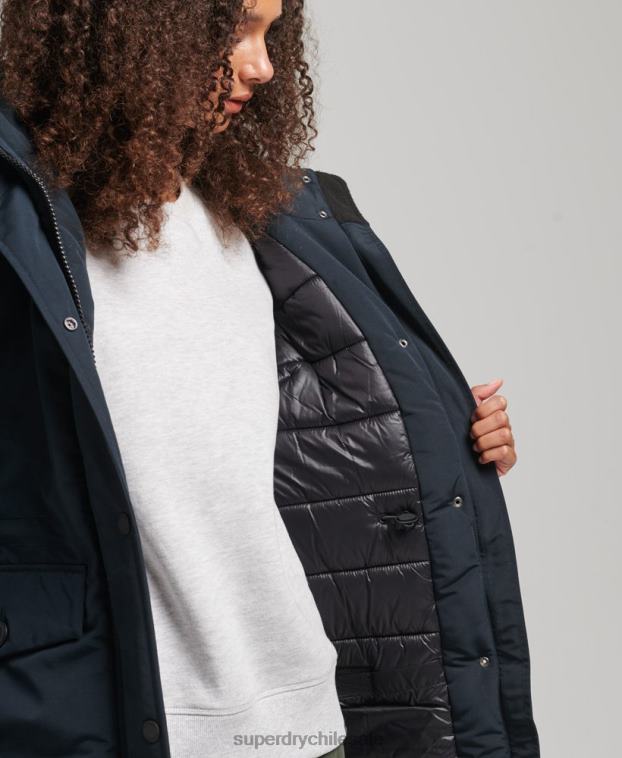 mujer Superdry Armada parka everest de piel sintética con capucha 2R68Z3771