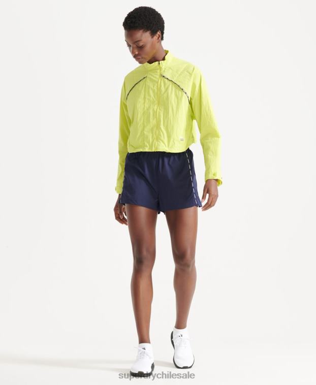 mujer Superdry amarillo abrigo corta resistente a la intemperie 2R68Z5544