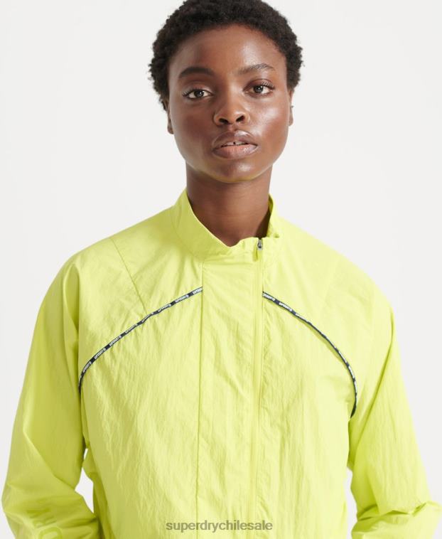 mujer Superdry amarillo abrigo corta resistente a la intemperie 2R68Z5544