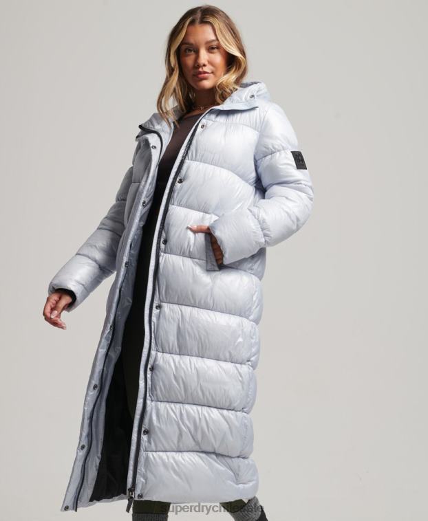 mujer Superdry azul claro abrigo acolchado deportivo xpd 2R68Z3745