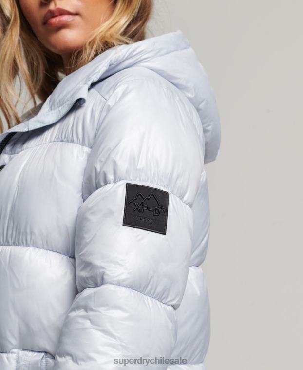 mujer Superdry azul claro abrigo acolchado deportivo xpd 2R68Z3745