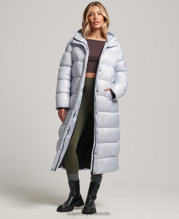 mujer Superdry azul claro abrigo acolchado deportivo xpd 2R68Z3745