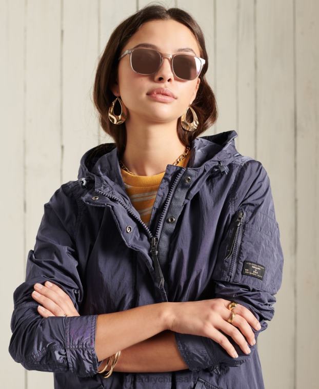 mujer Superdry azul oscuro parka militar 2R68Z5707