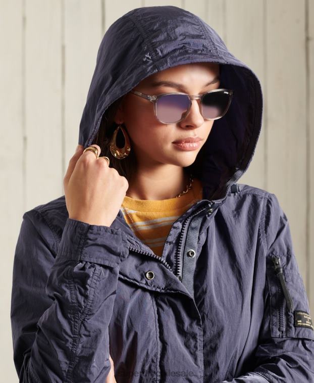 mujer Superdry azul oscuro parka militar 2R68Z5707