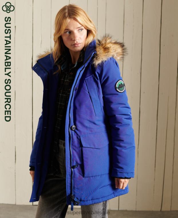 mujer Superdry azul parka everest 2R68Z5701