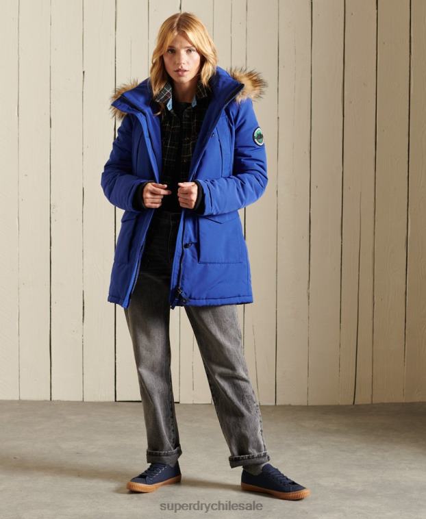 mujer Superdry azul parka everest 2R68Z5701