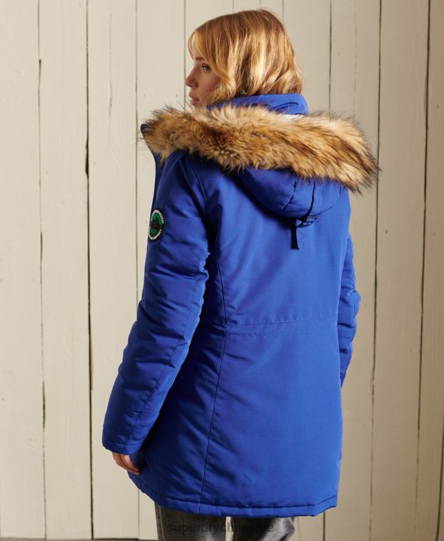 mujer Superdry azul parka everest 2R68Z5701