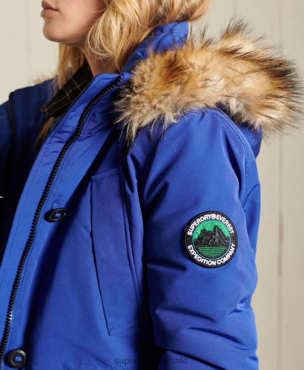 mujer Superdry azul parka everest 2R68Z5701