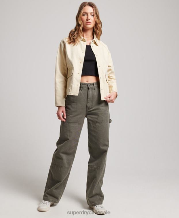 mujer Superdry beige abrigo de tarea 2R68Z5412