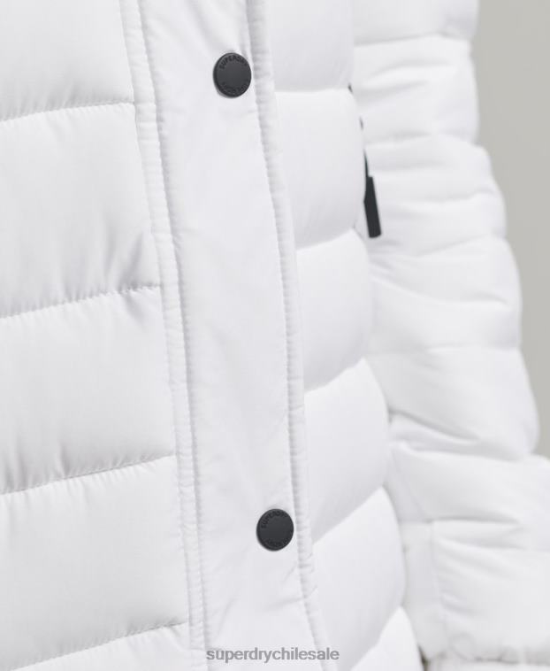 mujer Superdry blanco abrigo fuji superlargo 2R68Z3778