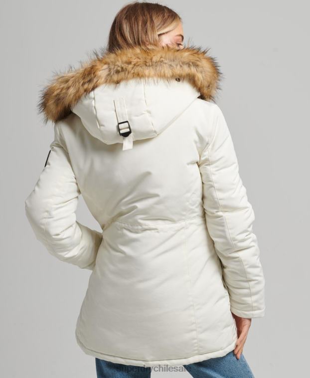 mujer Superdry blanco parka everest 2R68Z3604