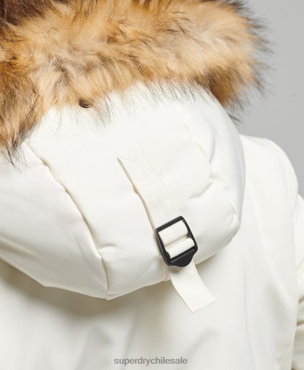mujer Superdry blanco parka everest 2R68Z3604
