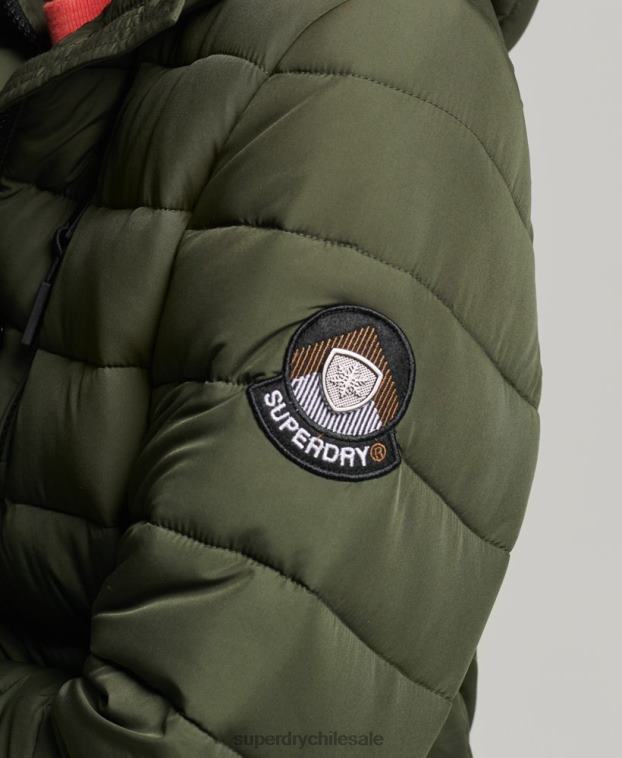 mujer Superdry caqui abrigo fuji superlargo 2R68Z3649
