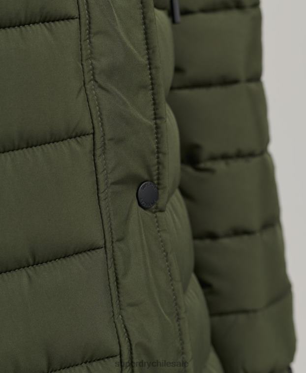 mujer Superdry caqui abrigo fuji superlargo 2R68Z3649