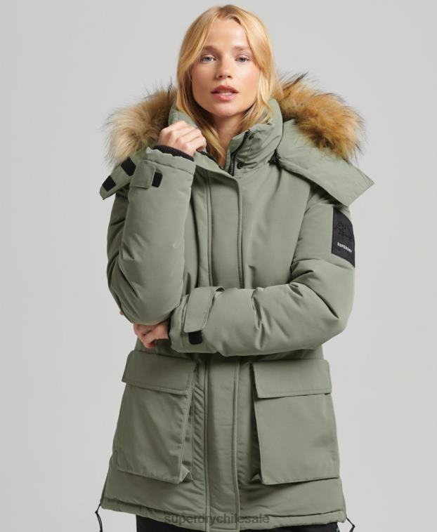 mujer Superdry caqui chamarra xpd everest 2R68Z3655
