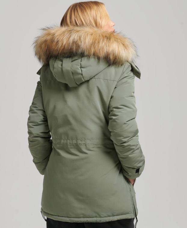 mujer Superdry caqui chamarra xpd everest 2R68Z3655