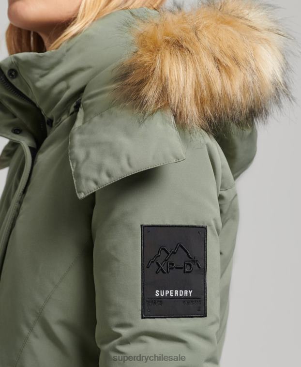 mujer Superdry caqui chamarra xpd everest 2R68Z3655