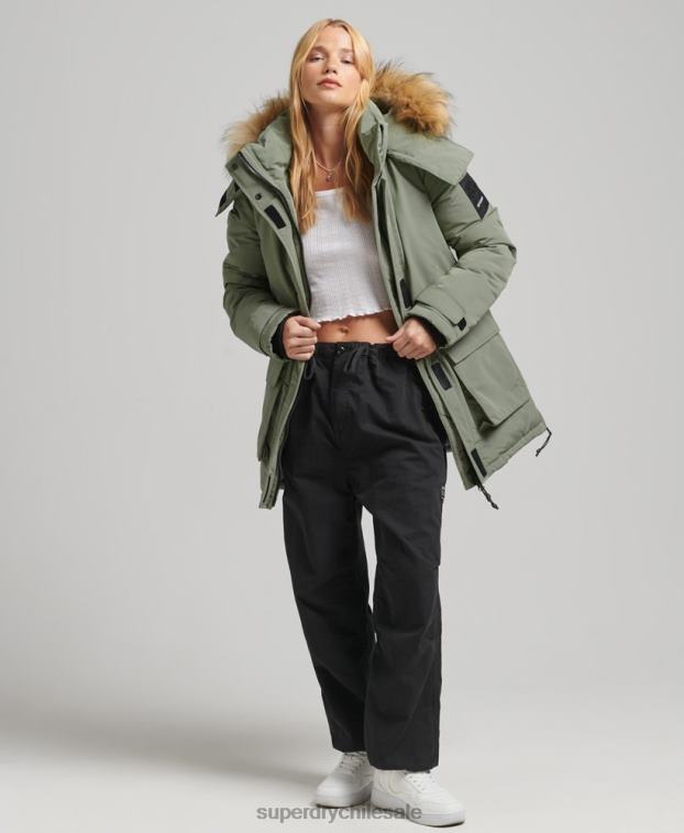 mujer Superdry caqui chamarra xpd everest 2R68Z3655