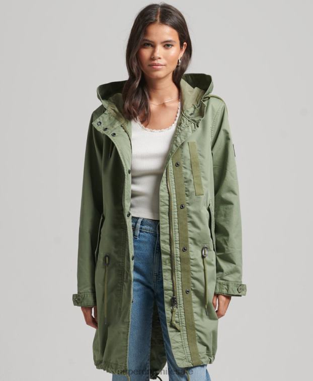 mujer Superdry caqui parka de campo 2R68Z5663