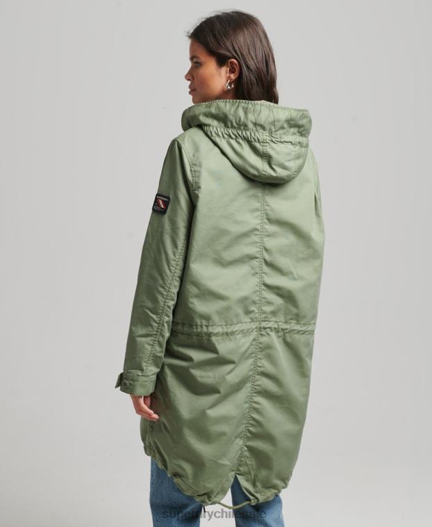 mujer Superdry caqui parka de campo 2R68Z5663