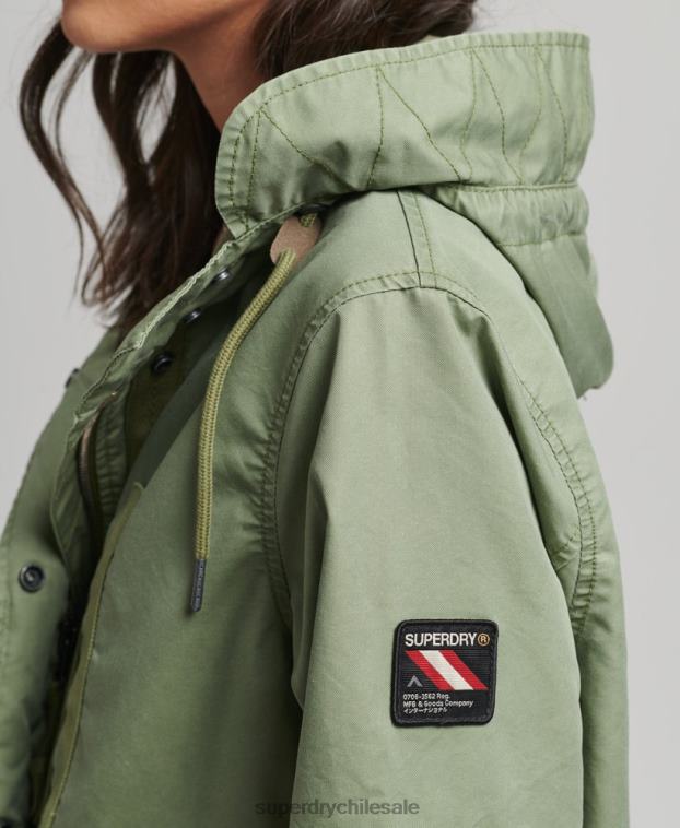 mujer Superdry caqui parka de campo 2R68Z5663