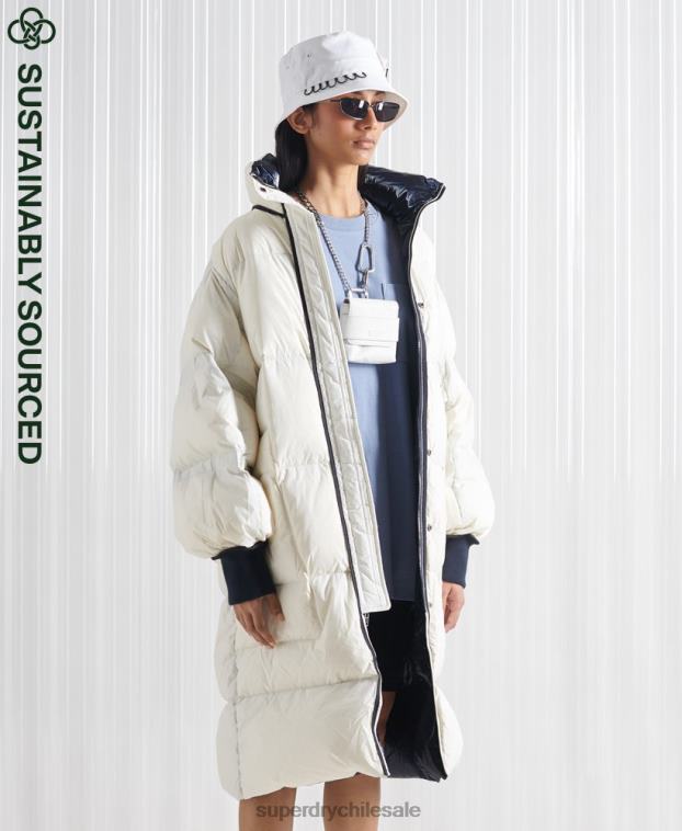 mujer Superdry crema plumífero reversible sdx edición limitada 2R68Z5627