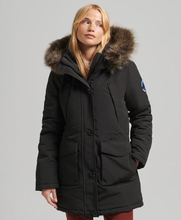 mujer Superdry gris oscuro parka everest 2R68Z3780