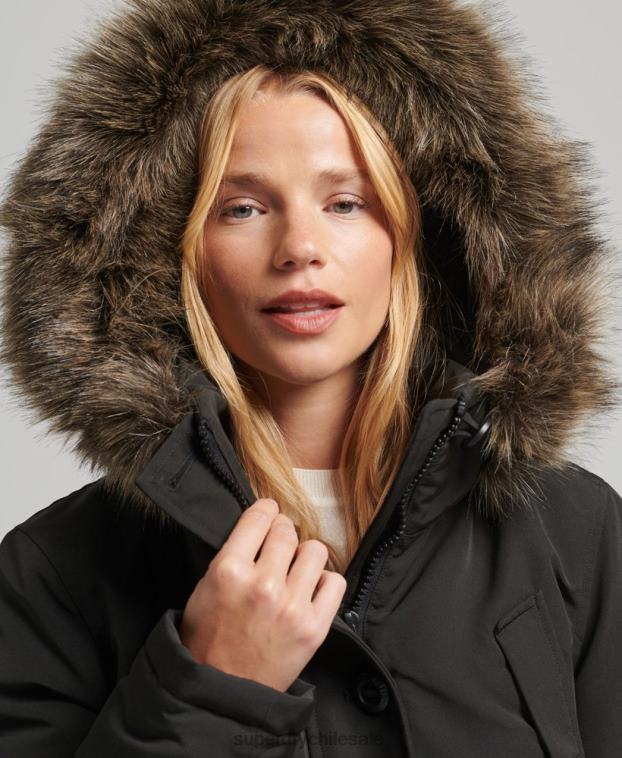 mujer Superdry gris oscuro parka everest 2R68Z3780