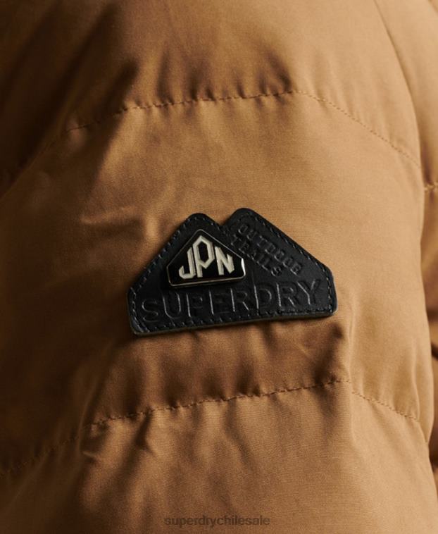 mujer Superdry marrón parka expedición de microfibra con palangre 2R68Z5547