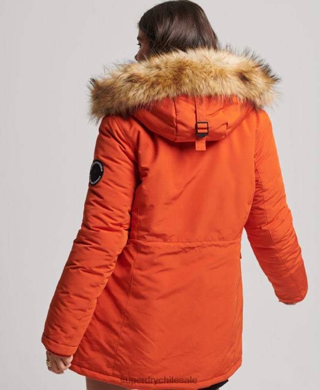mujer Superdry naranja parka everest 2R68Z3684