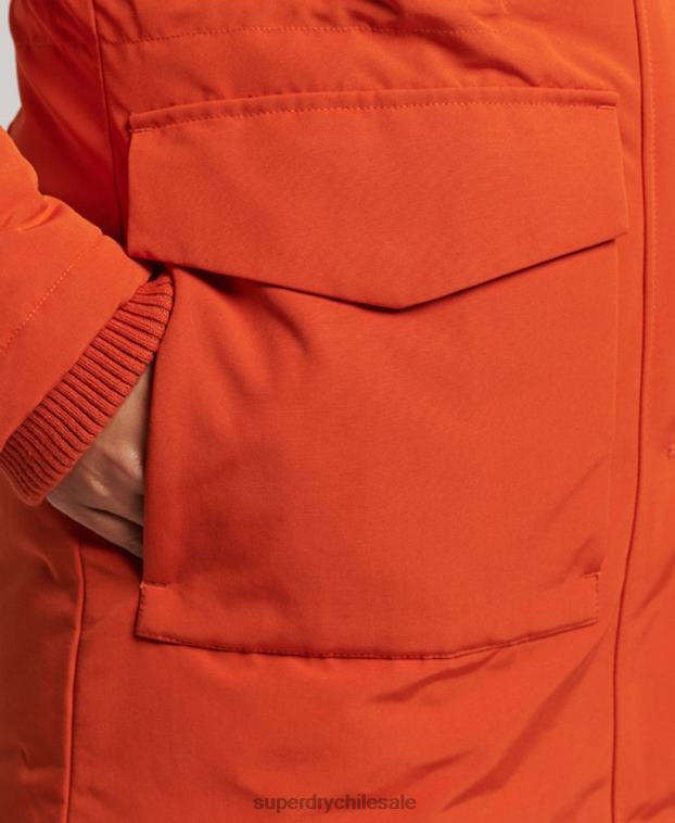 mujer Superdry naranja parka everest 2R68Z3684
