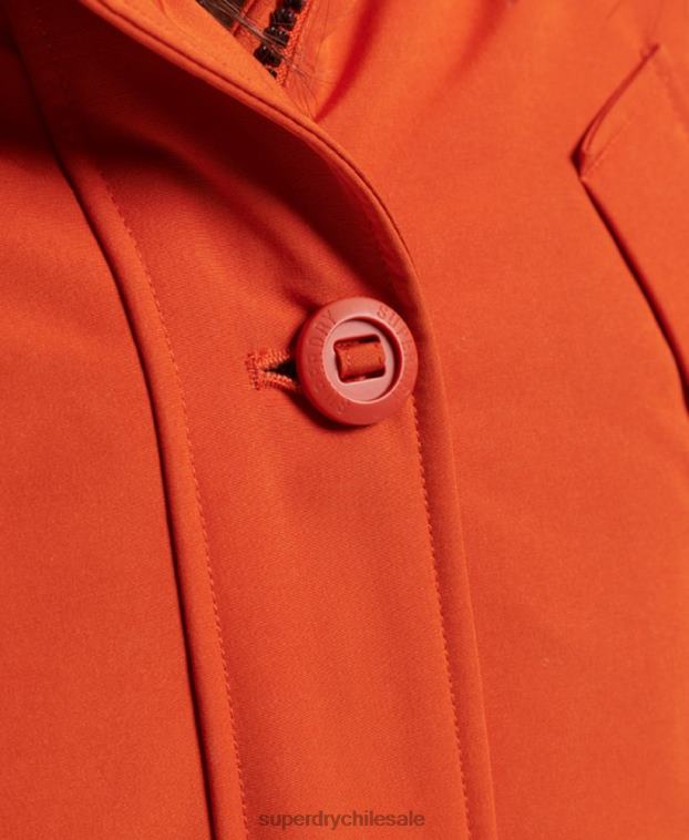 mujer Superdry naranja parka everest 2R68Z3684