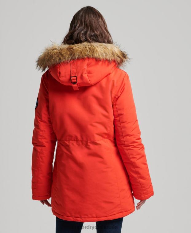 mujer Superdry naranja parka everest 2R68Z3785