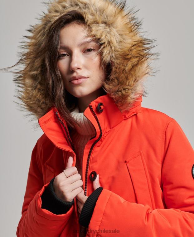 mujer Superdry naranja parka everest 2R68Z3785