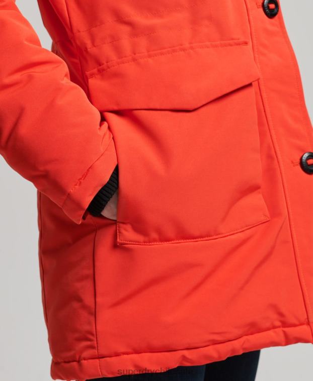 mujer Superdry naranja parka everest 2R68Z3785