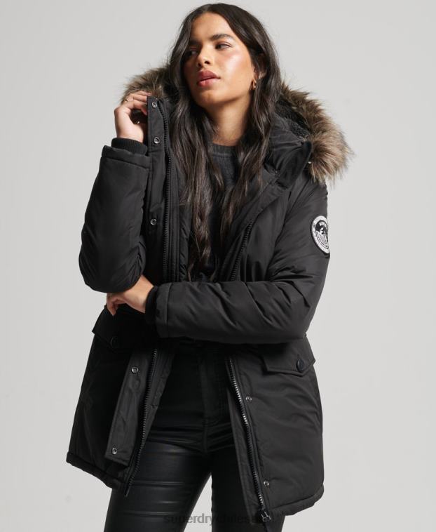 mujer Superdry negro chamarra ashley everest 2R68Z5415