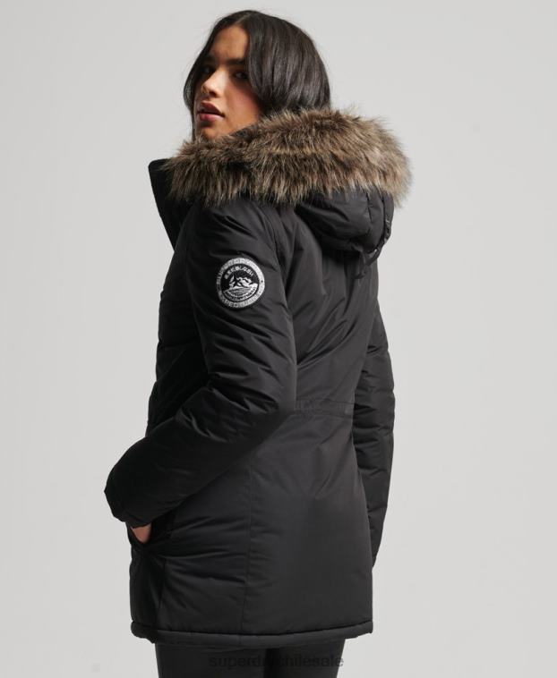 mujer Superdry negro chamarra ashley everest 2R68Z5415