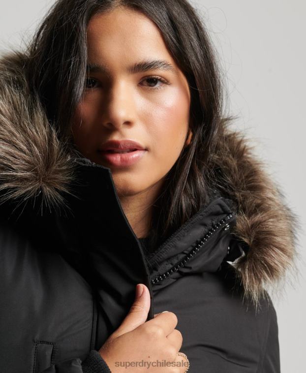 mujer Superdry negro chamarra ashley everest 2R68Z5415