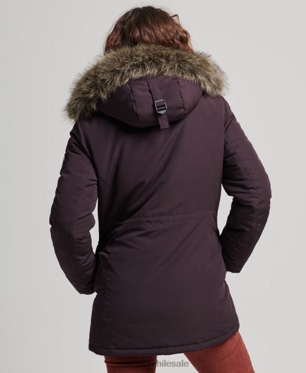 mujer Superdry púrpura parka everest 2R68Z3786