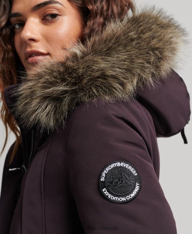 mujer Superdry púrpura parka everest 2R68Z3786