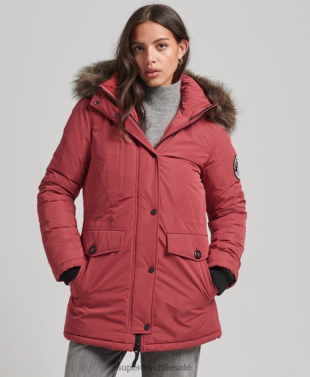 mujer Superdry rojo chamarra ashley everest 2R68Z5466