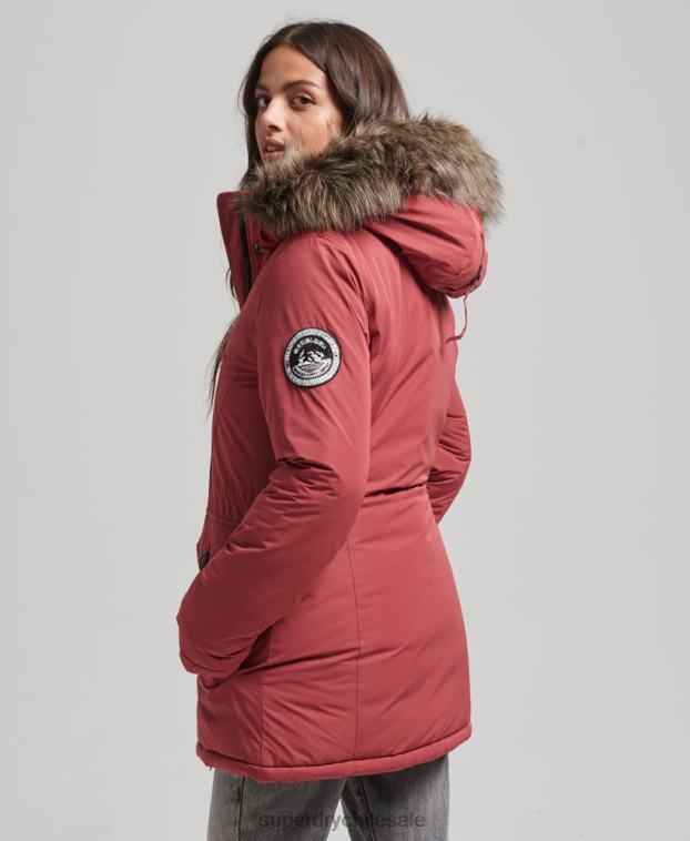 mujer Superdry rojo chamarra ashley everest 2R68Z5466