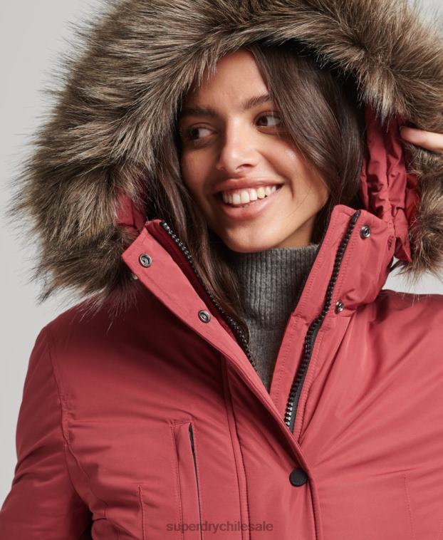 mujer Superdry rojo chamarra ashley everest 2R68Z5466