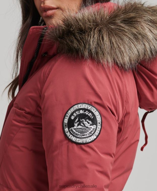 mujer Superdry rojo chamarra ashley everest 2R68Z5466